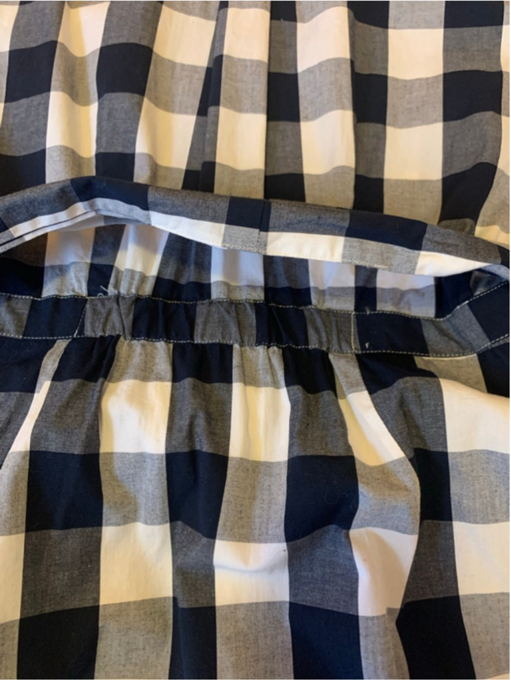 J.Crew Dress Size 4 Navy and White Checkers Button Up Tie Belt - Picture 7 of 10
